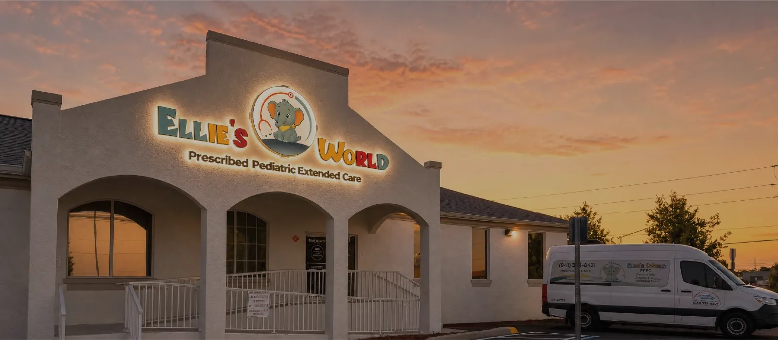 Ellie's World PPEC in Port Charlotte, Florida at dusk